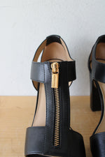 MICHAEL Michael Kors Berkley T-Strap Black Platform Heels | Size 9.5M