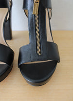 MICHAEL Michael Kors Berkley T-Strap Black Platform Heels | Size 9.5M