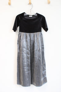 Rose Cottage Black Velvet & Gray Dress | Youth 12