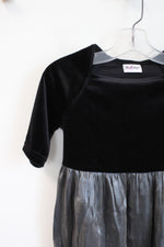 Rose Cottage Black Velvet & Gray Dress | Youth 12