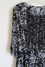 Rabbit Rabbit Rabbit Victorian Style Ruffle Front Gray Black Dress | 14