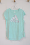 Adidas Mint Green Metallic Silver Shirt | Youth M (10/12)