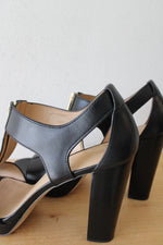 MICHAEL Michael Kors Berkley T-Strap Black Platform Heels | Size 9.5M