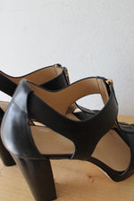 MICHAEL Michael Kors Berkley T-Strap Black Platform Heels | Size 9.5M