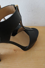 MICHAEL Michael Kors Berkley T-Strap Black Platform Heels | Size 9.5M