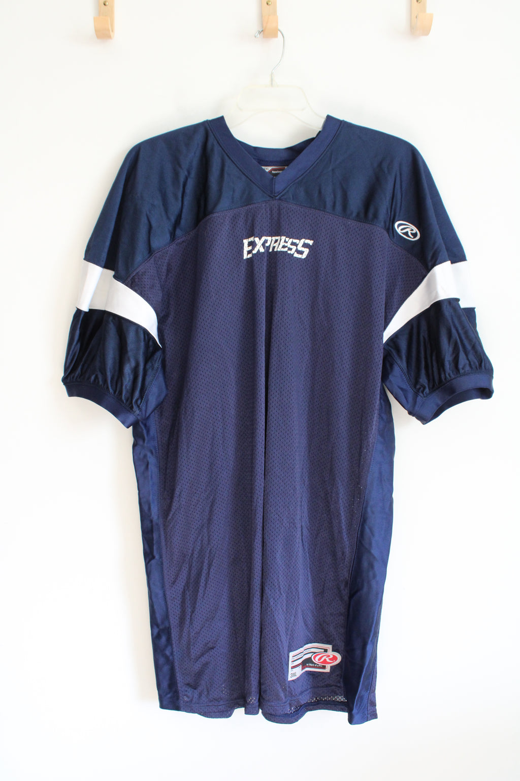 Rawlings Navy & White Express Mesh Jersey | 3XL