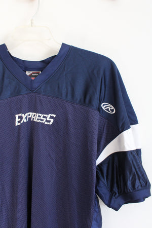 Rawlings Navy & White Express Mesh Jersey | 3XL