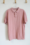 American Eagle Super Soft Pink Polo Shirt | L