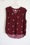 Old Navy Maroon Patterned Tank | L