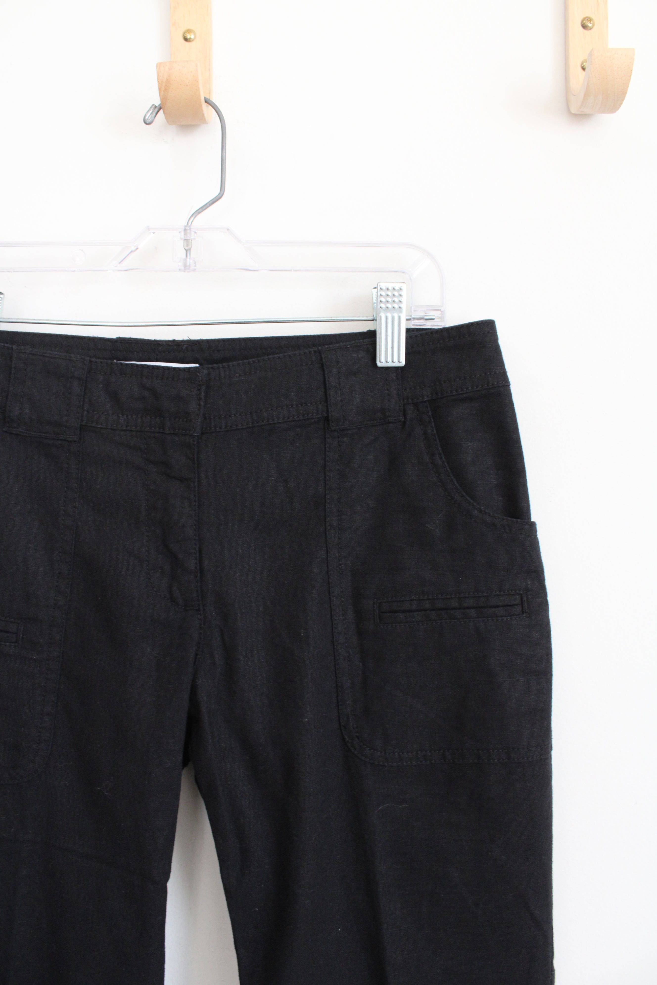 New York & Co. Black Linen Blend Capri Pants | 0