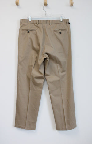 Dockers Premium Relaxed Fit Pleated Tan Trouser Pants | 36X30