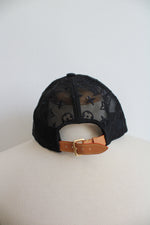 Louis Vuitton Black Mesh Signature Baseball Hat