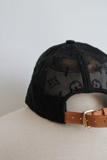Louis Vuitton Black Mesh Signature Baseball Hat