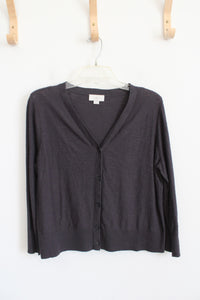 LOFT Dark Gray Cardigan | L