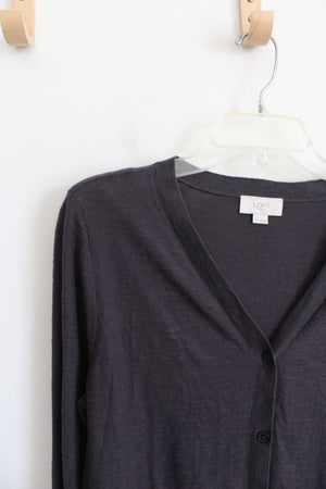 LOFT Dark Gray Cardigan | L