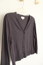 LOFT Dark Gray Cardigan | L