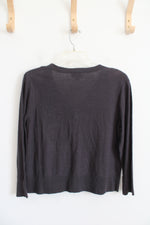 LOFT Dark Gray Cardigan | L