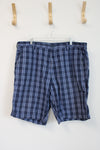 Apt. 9 Blue Plaid Cotton Shorts | 40