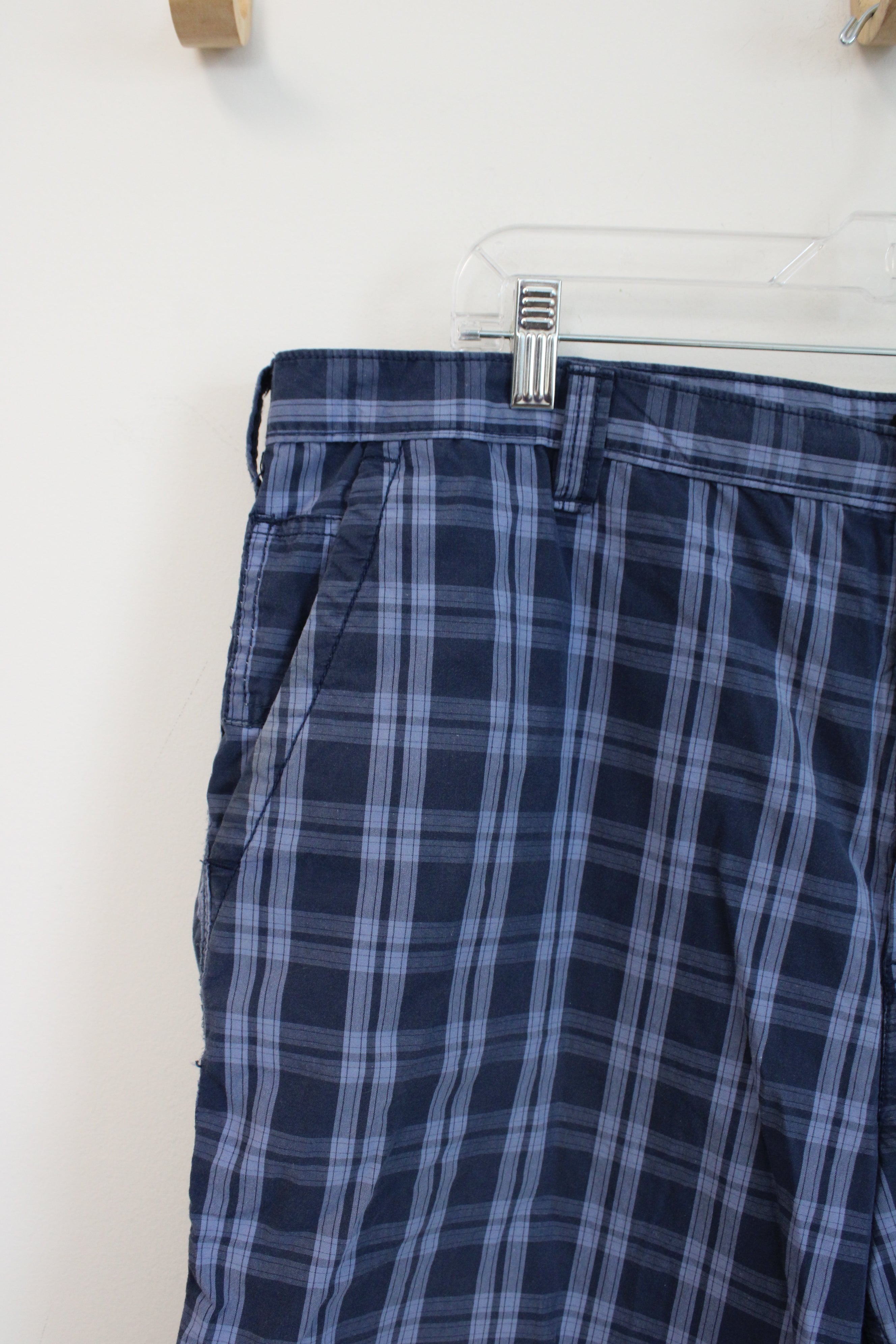 Apt. 9 Blue Plaid Cotton Shorts | 40