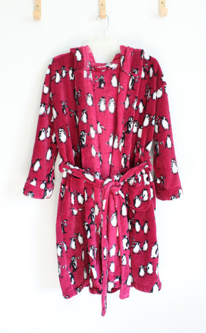 Vera Bradley Magenta Penguin Fuzzy Robe | S/M