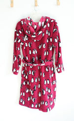 Vera Bradley Magenta Penguin Fuzzy Robe | S/M