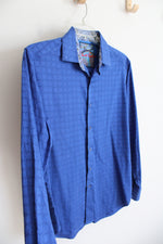 Robert Graham Blue Geometric Patterned Button Down Shirt | M