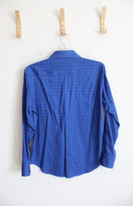 Robert Graham Blue Geometric Patterned Button Down Shirt | M