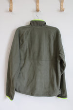 Nike Standard Fit Quarter Zip Green Sweatshirt | M