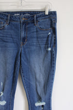 Old Navy Mid Rise Pop Icon Skinny Distressed Jeans | 8 Long