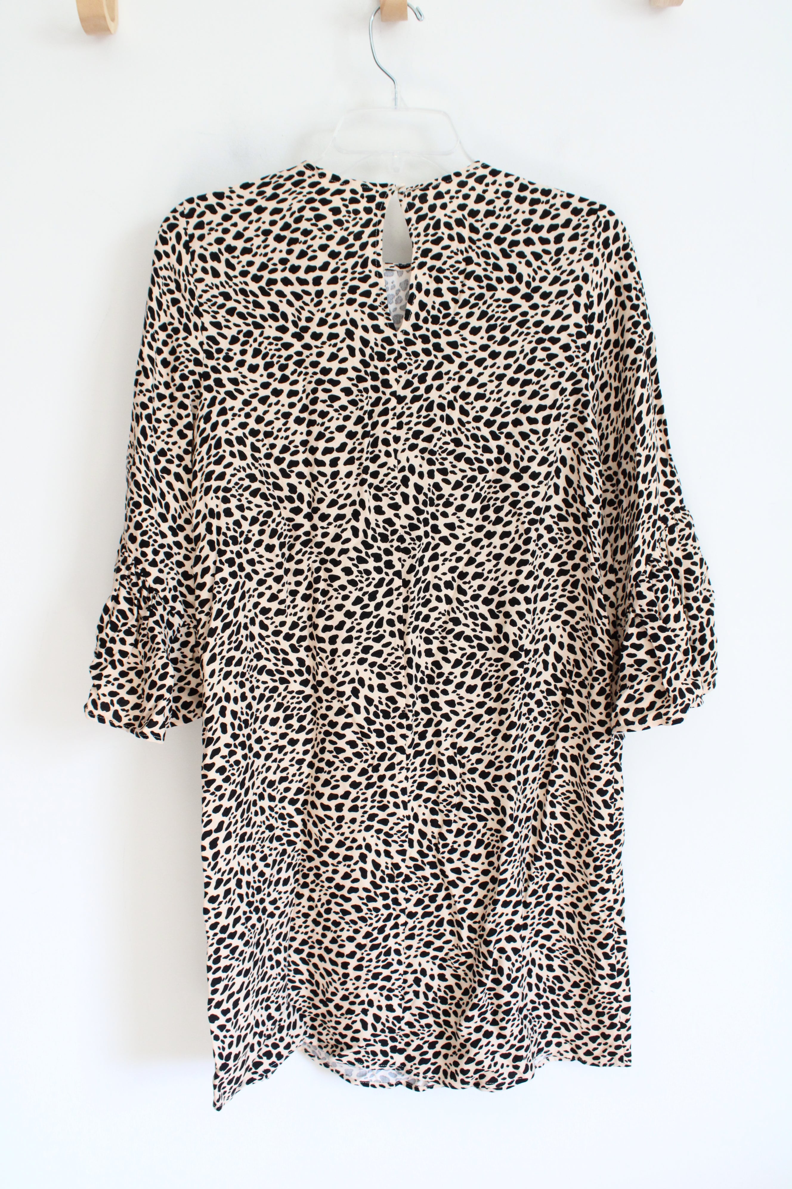 H&M Tan & Black Spotted Dress | 2