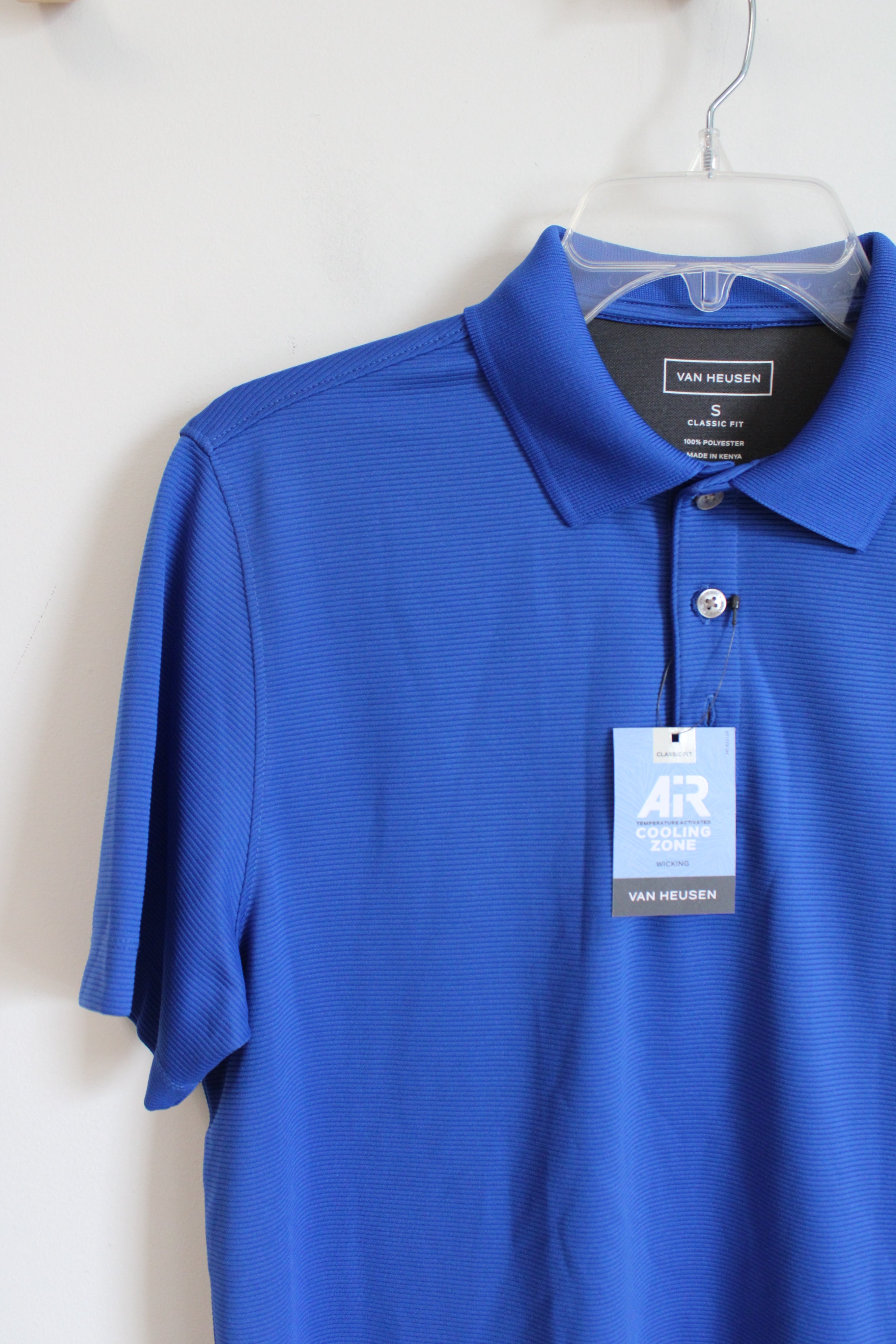 NEW Van Heusen Classic Fit Blue Polo Shirt | S