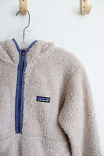 Patagonia Tan & Blue Soft Fuzzy 1/4 Zip Jacket | S