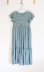 Dusty Blue Lace Bodice Dress | Youth XL (14/16)