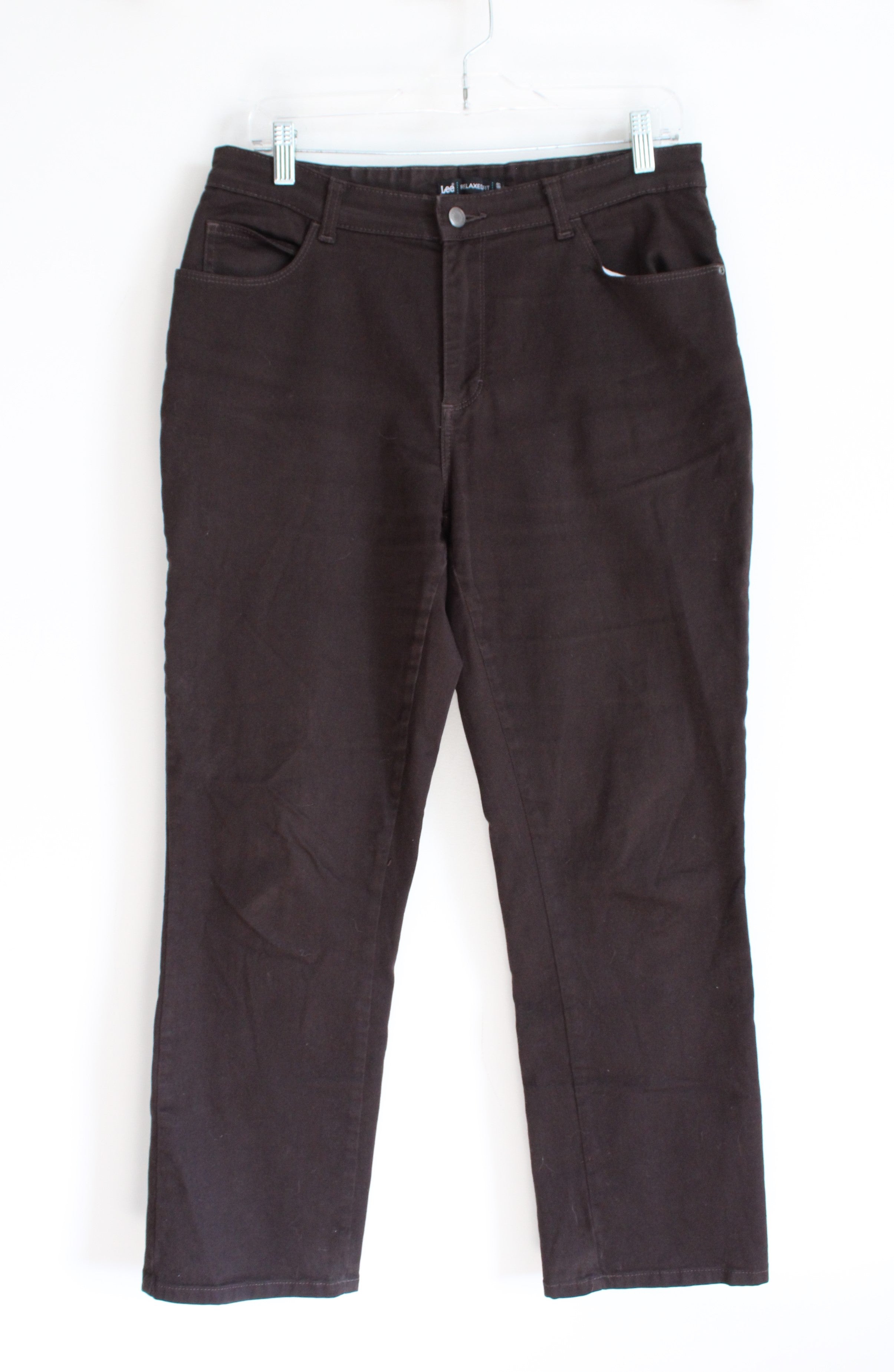 Lee Relaxed Fit Dark Brown Pants | 8 Short