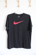 Nike Black Patterned Dri-Fit Shirt | XL