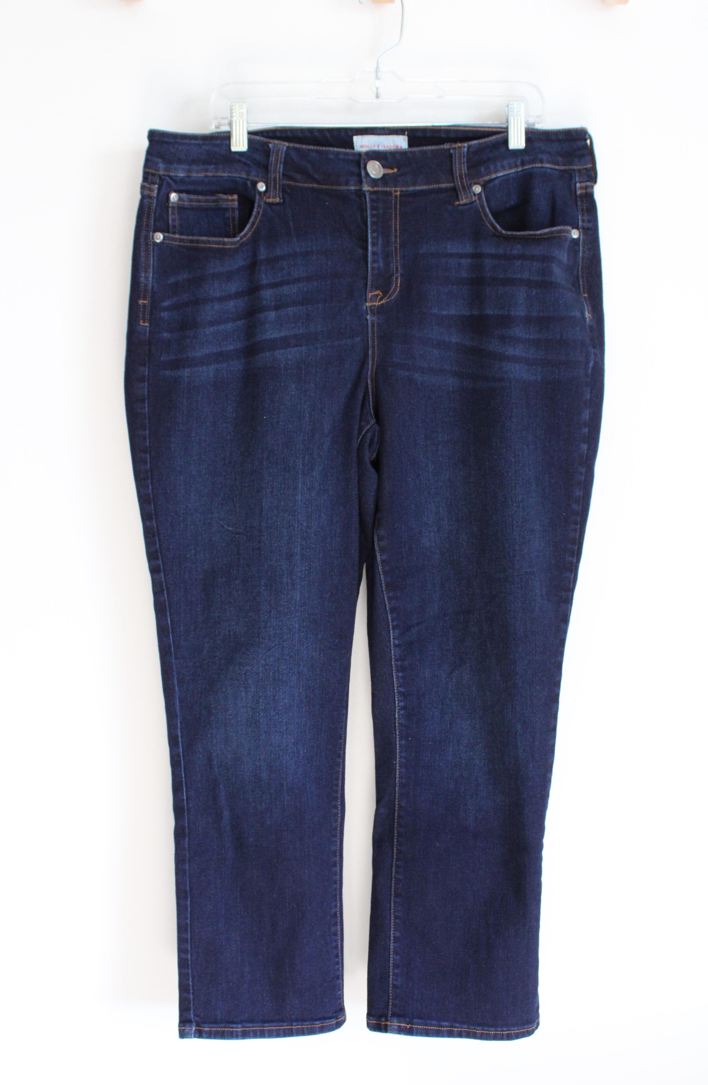 Molly & Isadora Dark Wash Straight Jeans | 16