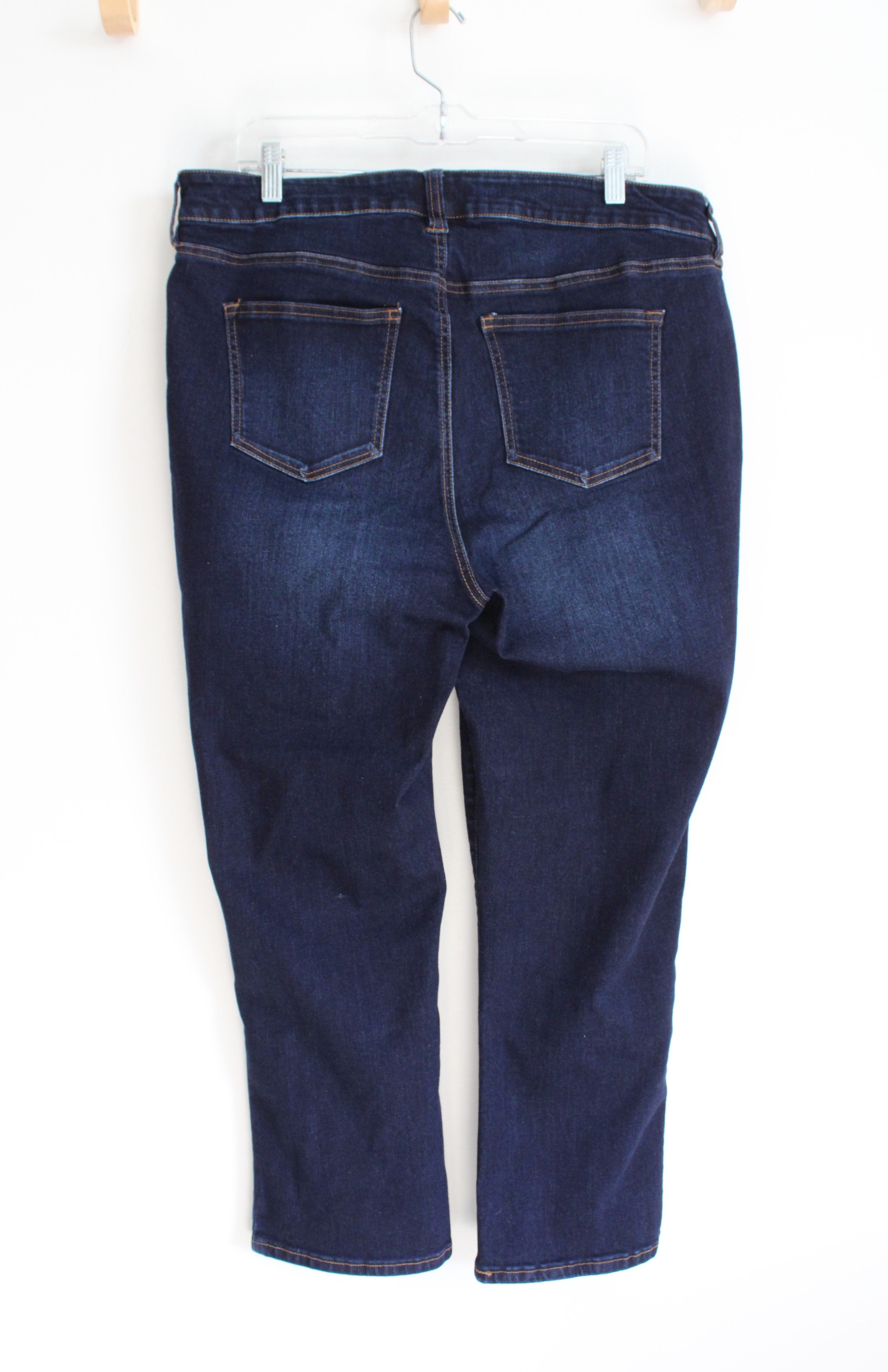 Molly & Isadora Dark Wash Straight Jeans | 16