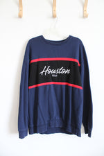 H&M Divided Navy Black & Red Houston Sweatshirt | XL