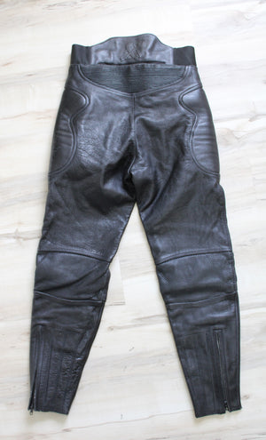 Xpert Sport Black Leather Tapered Pant | 30X28