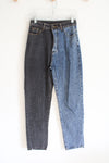 Shein Two-Toned Black & Blue Jeans | XS