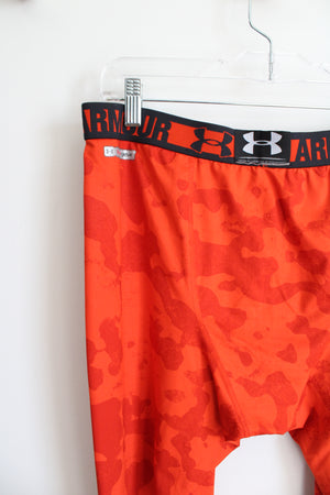 Under Armour Orange Patterned Compression Pants | XL