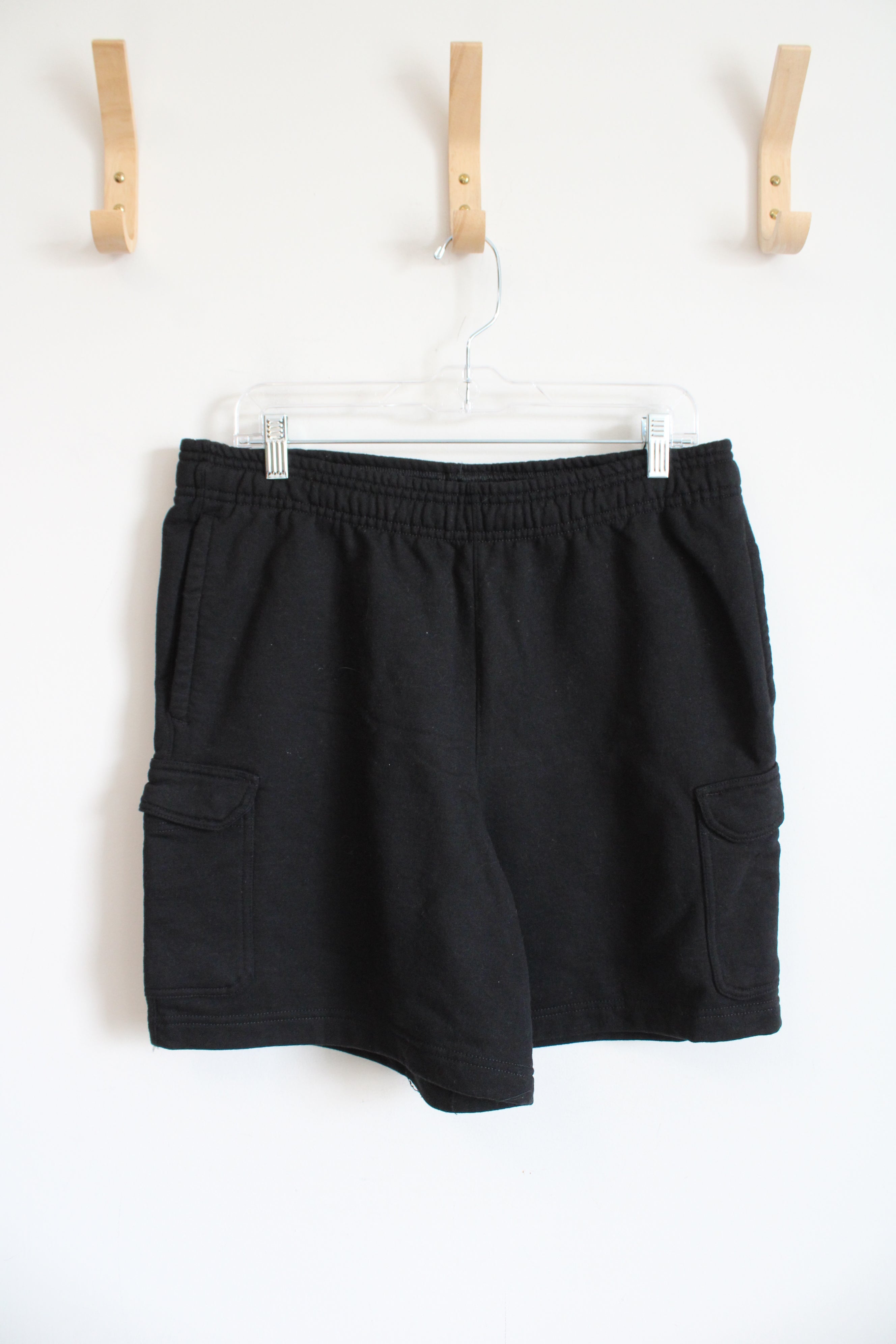 Champion Black Cargo Sweatshorts | L