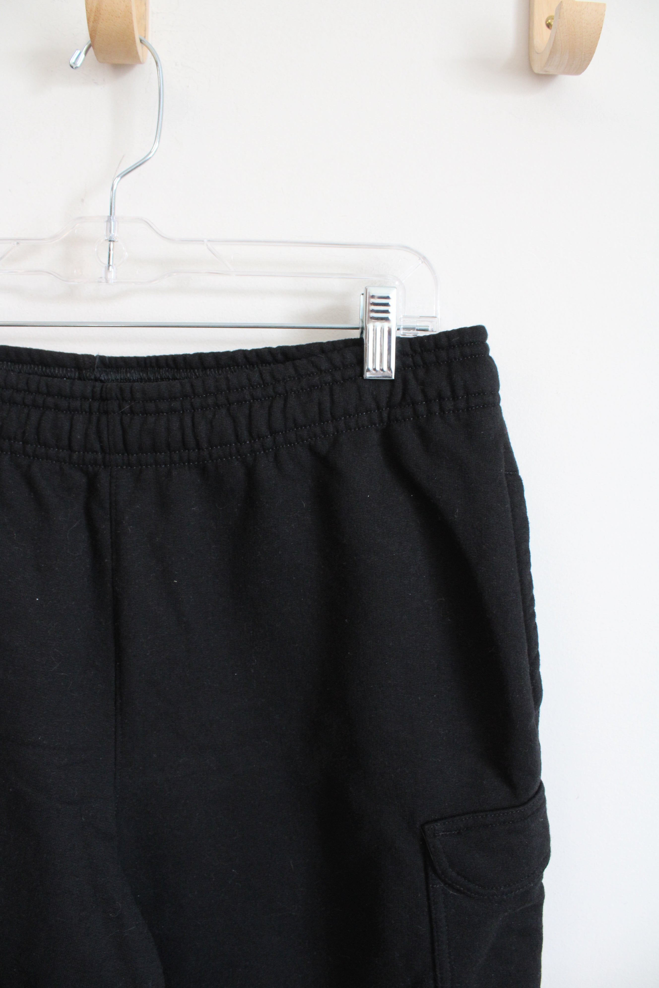 Champion Black Cargo Sweatshorts | L