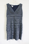 London Times Dusty Blue Shimmer Dress | 12