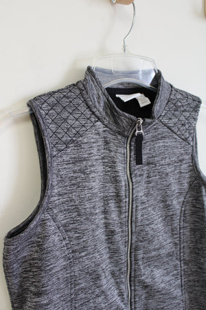 Chico's Weekends Gray Zip Up Vest | 1 (M/8)