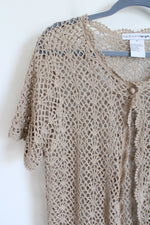 Madison Leigh Tan Crocheted Cardigan | 14