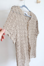 Madison Leigh Tan Crocheted Cardigan | 14