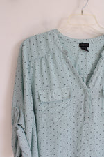 Torrid Teal Green Black Polka Dot Top | 3 (3X)