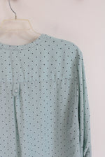 Torrid Teal Green Black Polka Dot Top | 3 (3X)