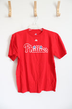 Majestic Red #26 Utley Phillies Shirt | XL